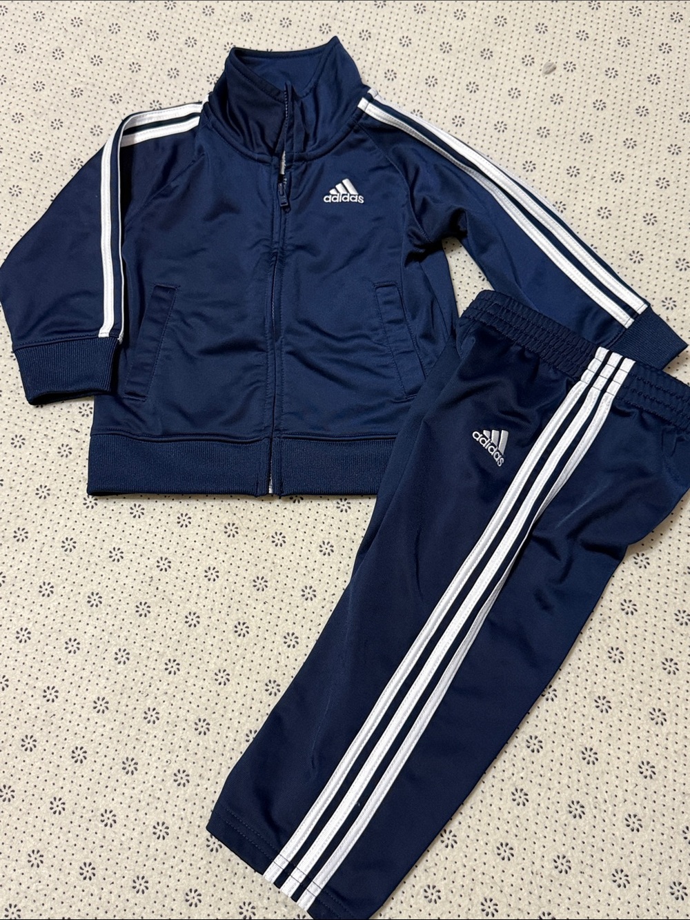 Adidas Kids Infant 18 mo.  Navy Blue Track Jacket and Joggers Set